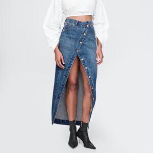 Asymmetrical Denim Skirt